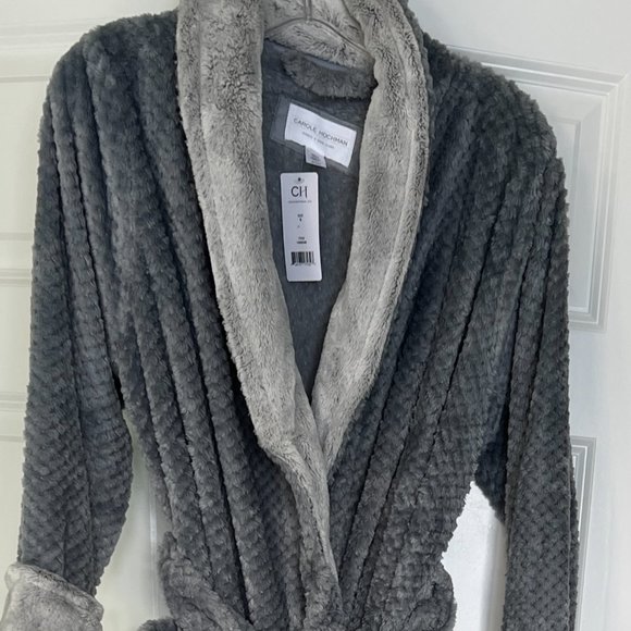 CAROLE HOCHMAN Full Length Robe NWT Gray Size Small - Picture 1 of 7